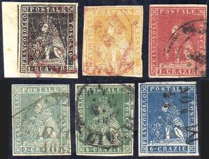 1857 - Seconda emissione (10/15), lievi ... 