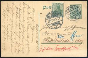 1912 - GERMANY - Redirected with additional ... 