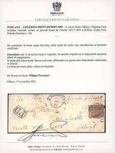 1859 - 9 crazie bruno lillaceo, ... 