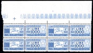1954 - 1.000 lire Cavallino, filigrana ... 