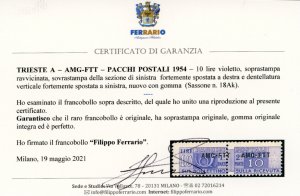PACCHI POSTALI 1949 - 10 lire ... 