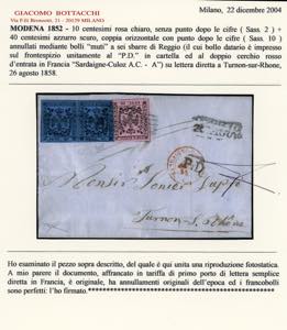 1858 - 10 cent. e 40 cent., coppia ... 