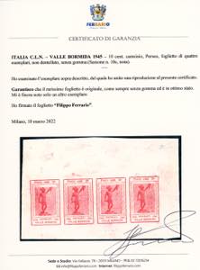 VALLE BORMIDA 1945 - 10 cent. ... 