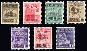 VALLE BORMIDA 1945 - Soprastampati (1/7), ... 