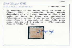 FIUME 1919 - Vedute, dent. 10 1/2, ... 