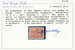 FIUME 1919 - Vedute, dent. 10 1/2, ... 