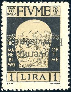 FIUME 1921 - 1 lira Governo Provvisorio, ... 
