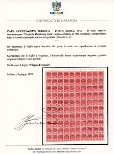 OCCUPAZIONE TEDESCA ZARA POSTA ... 