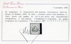 1859 - 20 cent. violetto scuro ... 
