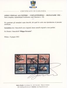 COSTANTINOPOLI SEGNATASSE 1922 - ... 