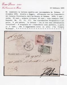 1859 - 40 cent. rosa carminio, ... 