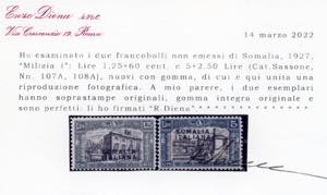 1927 - 1,25 lire su 60 cent., 5 ... 