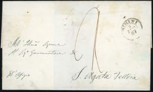 1857 - 1 baj verde grigiastro (2), ... 