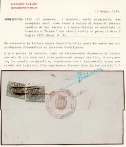 1857 - 1 baj verde grigiastro (2), ... 