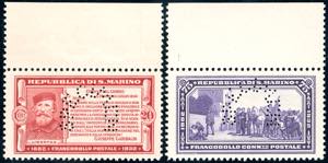1932 - 20 cent. carminio e 75 cent. violetto ... 