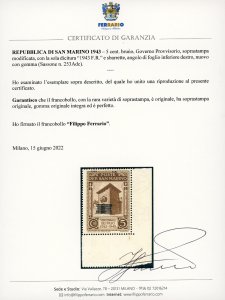 1943 - 5 lire Governo Provvisorio, ... 