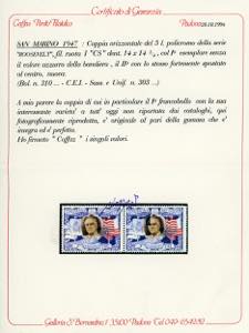 1947 - 5 lire Roosvelt, coppia ... 