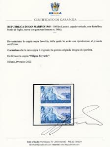 1948 - 100 lire Lavoro, coppia ... 