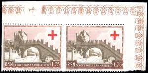 1951 - 75 lire Croce Rossa (370), non ... 