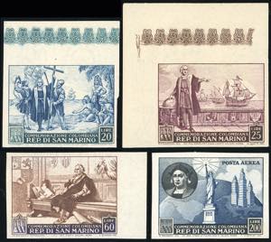 1952 - Colombo, i quattro valori noti non ... 