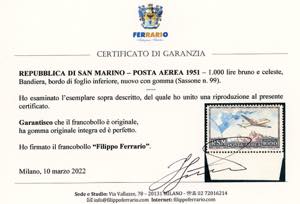 1951 - 1.000 lire Bandiera (99), ... 