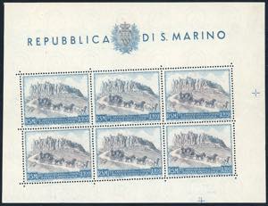 1949 - 100 lire UPU, foglietto, taglio ... 
