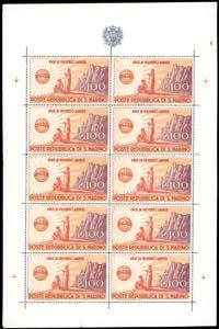 1946 - 100 lire UNRRA, minifoglio (6), ... 