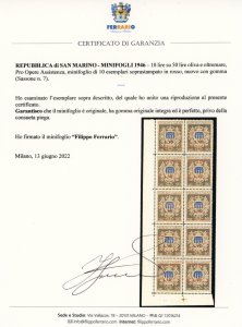 1946 - 10 lire su 50 lire Pro ... 