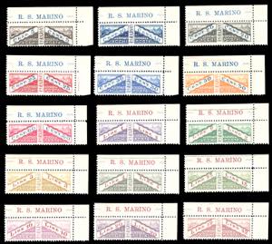 1928 - Non dentellati al centro, serie ... 