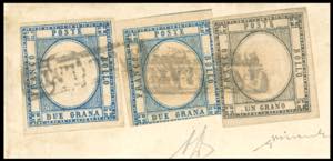 1861 - 1 grano nero, 2 grana ... 