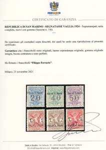 1924 - Serie completa (1/6), buona ... 