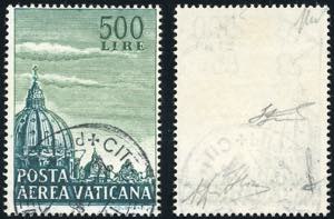 1958 - 500 lire Cupolone, dent. 14 a pettine ... 