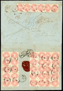 AUSTRIA 1867 - 5 Kr. rosa, dent. 9 1/2 (29), ... 