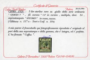 CIPRO 1928 - 5 £ Giorgio V, ... 