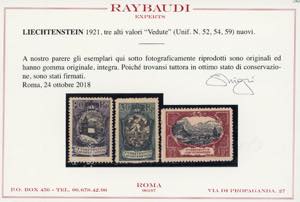 LIECHTENSTEIN 1921 - Vedute, serie ... 