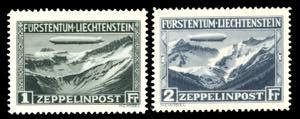 LIECHTENSTEIN 1931 - Zeppelin, serie ... 