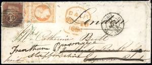 1854 - FRANCE/GREAY BRITAIN - Redirected ... 