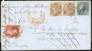 1860 - INDIA/GREAT BRITAIN - Redirected, ... 