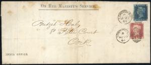 1861 - GREAT BRITAIN - Sent two times with ... 