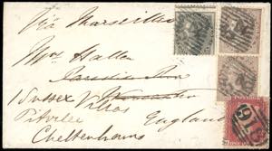 1862 - INDIA/GREAT BRITAIN - Redirected with ... 