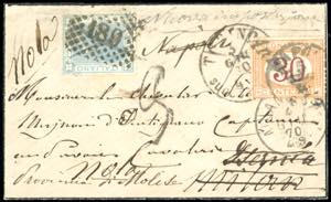 1870 - ITALY - Redirected two times, with ... 
