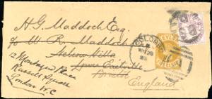 1896 - CEYLON/GREAT BRITAIN - Redirected ... 