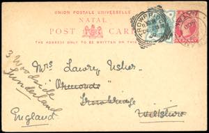 1900 - NATAL/GREAT BRITAIN - Redirected with ... 