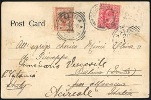 1904 - CEYLON/ITALY - Redirected with ... 