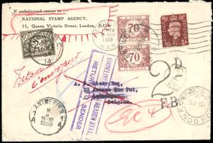 1939 - GREAT BRITAIN/BELGIUM/GREAT BRITAIN - ... 