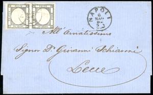 1862 - 1 grano grigio scuro (19a), coppia ... 