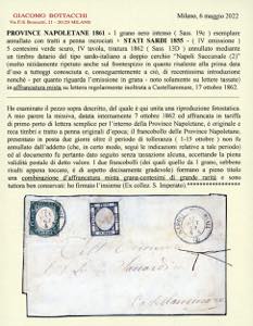 1862 - 1 grano nero intenso (19c), ... 