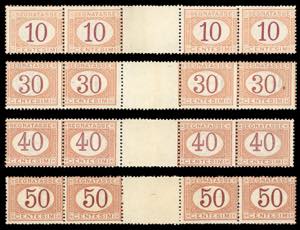 REGNO DITALIA 1890 - 10 cent., 30 cent., 40 ... 