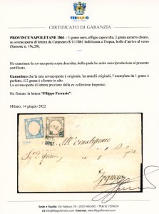 1861 - 1 grano nero, EFFIGIE ... 