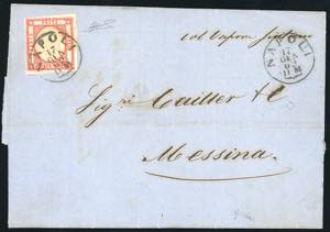 1862 - 5 grana rosso carminio (21), ... 